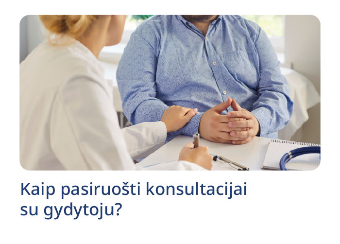 Vizitas pas gydytoją dėl nutukimo